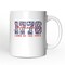 Retro America 1776 Floral Mug, Land of the Free Patriotic Gift